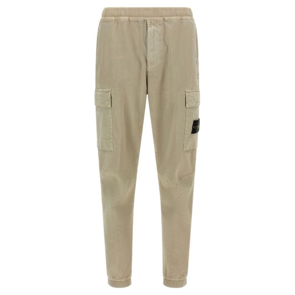 Stone Island Beige Cotton Cargo Men's Pants